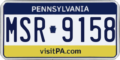 PA license plate MSR9158