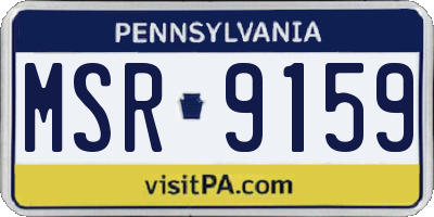 PA license plate MSR9159