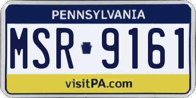 PA license plate MSR9161