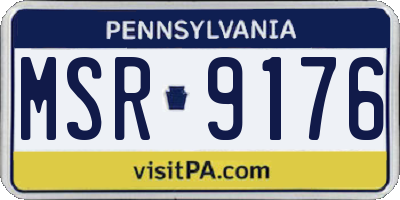 PA license plate MSR9176