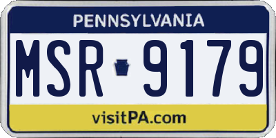 PA license plate MSR9179