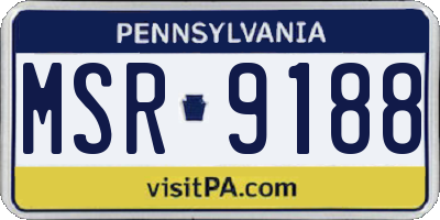 PA license plate MSR9188