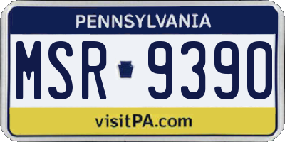 PA license plate MSR9390