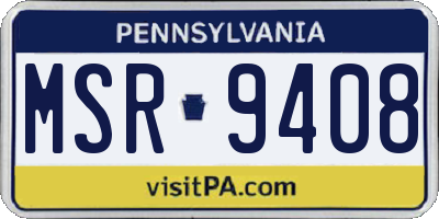 PA license plate MSR9408