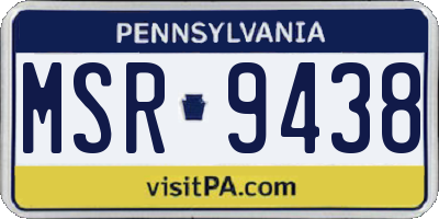 PA license plate MSR9438