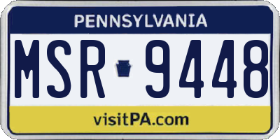 PA license plate MSR9448