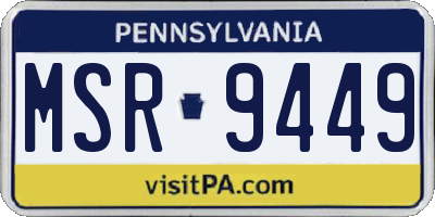 PA license plate MSR9449