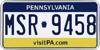 PA license plate MSR9458