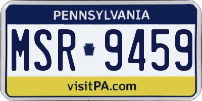 PA license plate MSR9459