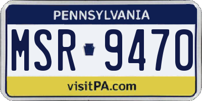 PA license plate MSR9470