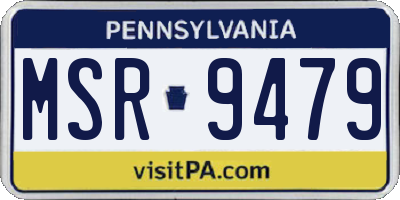 PA license plate MSR9479