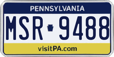 PA license plate MSR9488