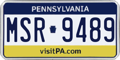 PA license plate MSR9489