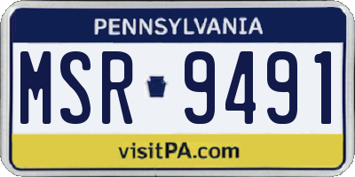 PA license plate MSR9491