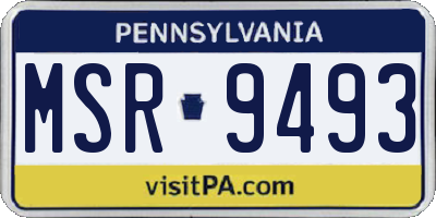 PA license plate MSR9493