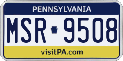 PA license plate MSR9508