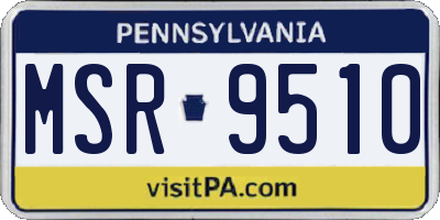 PA license plate MSR9510