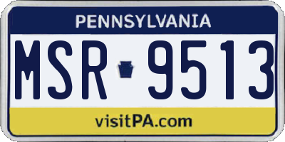 PA license plate MSR9513