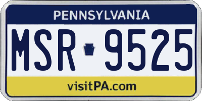 PA license plate MSR9525