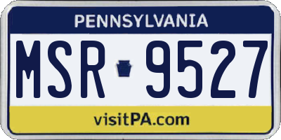 PA license plate MSR9527