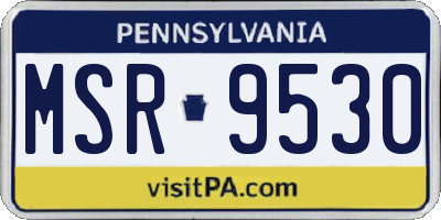 PA license plate MSR9530