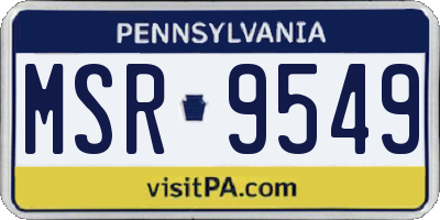 PA license plate MSR9549