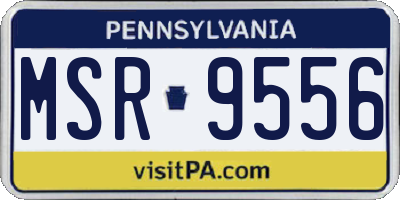 PA license plate MSR9556