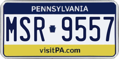PA license plate MSR9557
