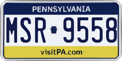PA license plate MSR9558