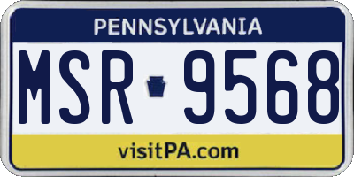 PA license plate MSR9568