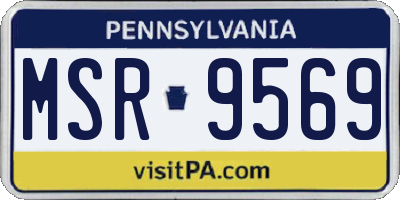 PA license plate MSR9569