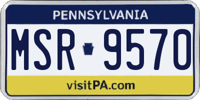 PA license plate MSR9570
