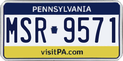 PA license plate MSR9571