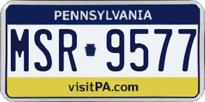 PA license plate MSR9577