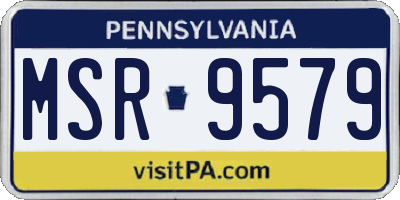 PA license plate MSR9579