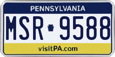 PA license plate MSR9588