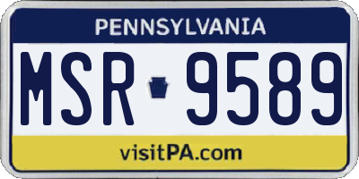 PA license plate MSR9589
