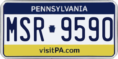 PA license plate MSR9590