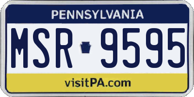 PA license plate MSR9595