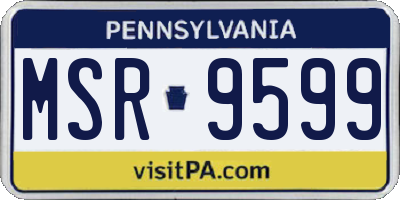 PA license plate MSR9599