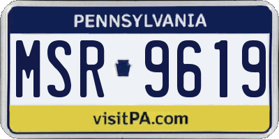 PA license plate MSR9619
