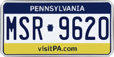 PA license plate MSR9620