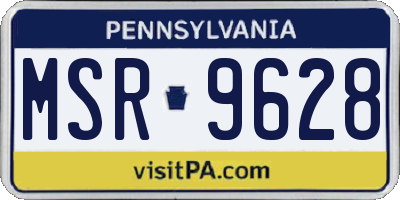 PA license plate MSR9628