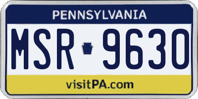 PA license plate MSR9630