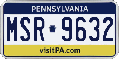 PA license plate MSR9632