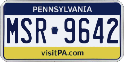PA license plate MSR9642