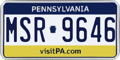 PA license plate MSR9646