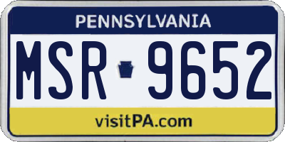 PA license plate MSR9652
