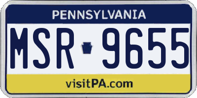 PA license plate MSR9655