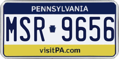 PA license plate MSR9656